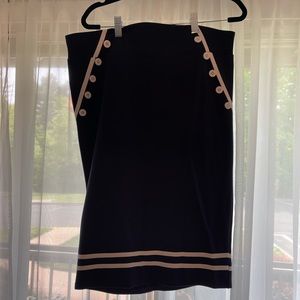 Torrid retro chic navy Ponte pencil skirt